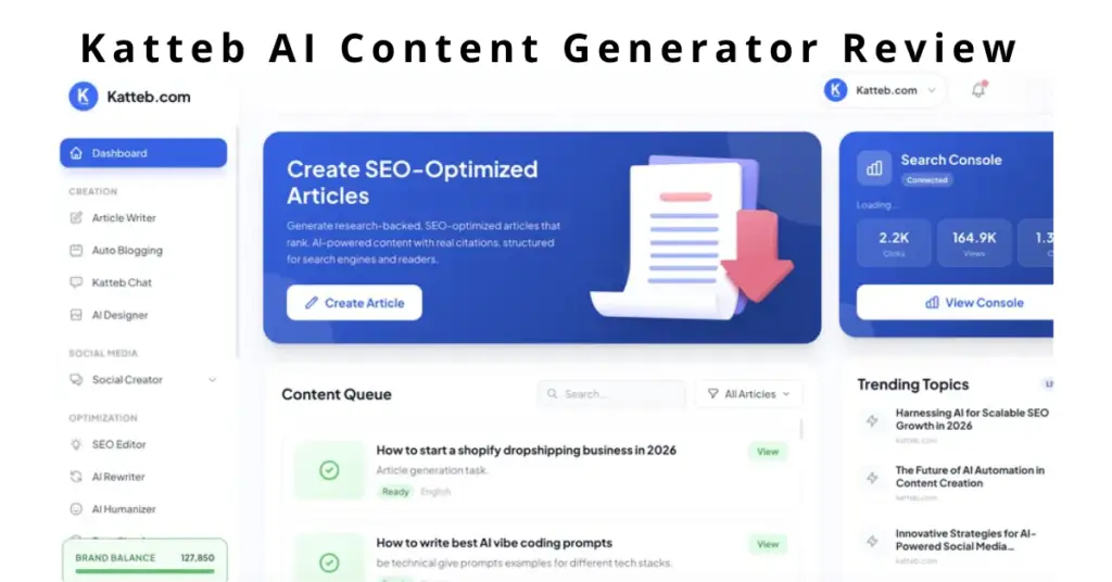 Katteb AI Content Generator Review Is This Ai Article Writer Worth It